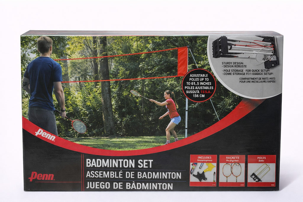 Penn Premium Easy Setup Badminton Set, Includes 4 Rackets and Shuttlecocks - Set de Bádminton Penn Premium Easy Setup, incluye 4 raquetas y volantines