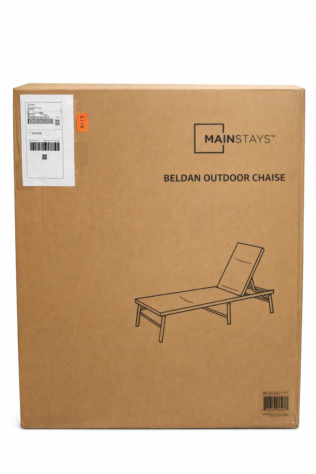 Home Mainstays Belden Park Cushion Steel Outdoor Patio Chaise Lounge
