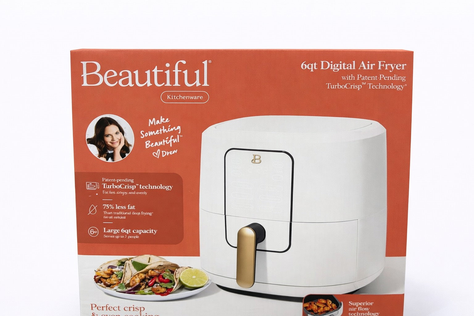 Beautiful 10 in 1, 6 Qt Electric Multi-Cooker, White Icing by Drew Barrymore - Hermosa olla eléctrica multifunción 10 en 1 de 6 Qt, cubierta blanca por Drew Barrymore
