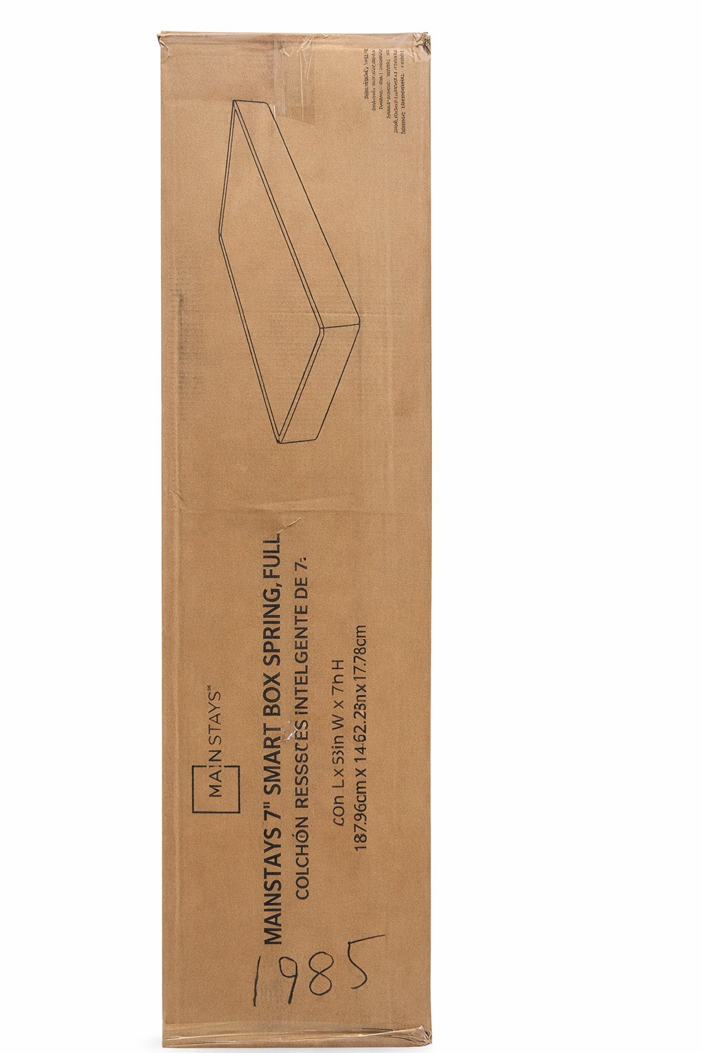 Bedroom Appliances Mainstays 7" Full High Profile Easy Assembly Smart Metal Box Spring