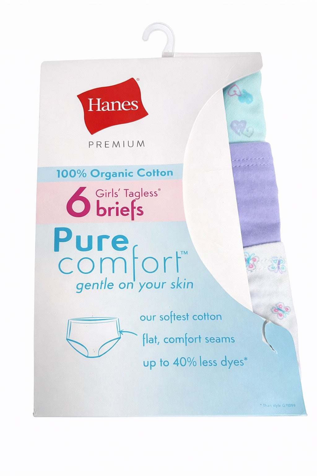 Hanes - Braguitas premium para niña, 6 unidades, pura comodidad
