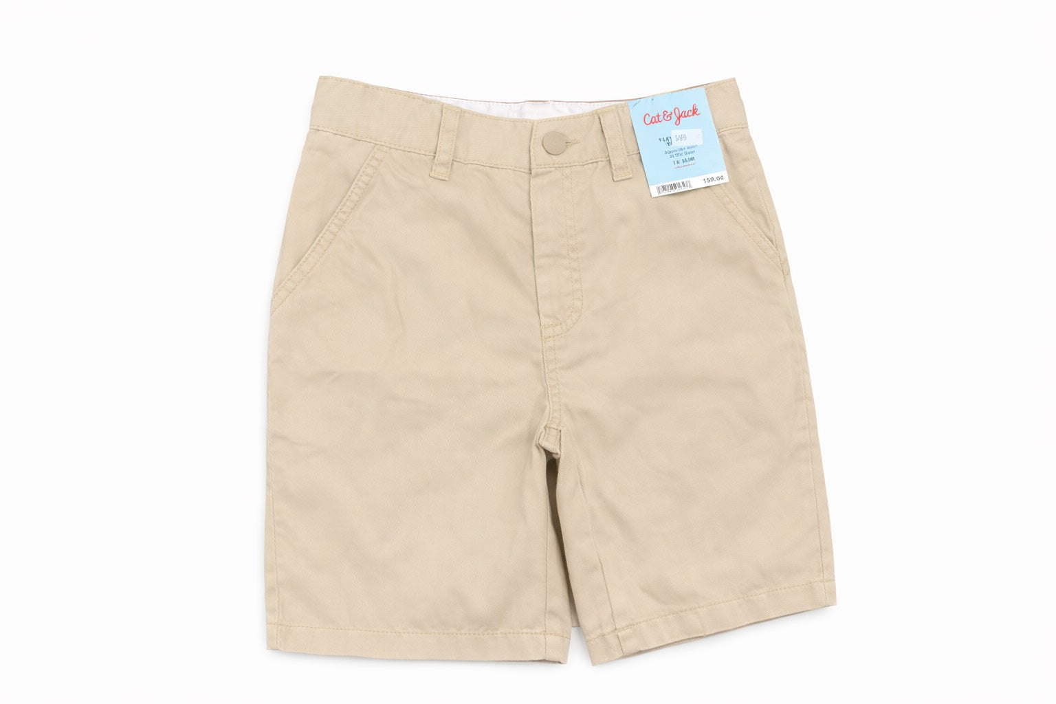 Cat & Jack - Shorts de frente plano con cintura ajustable en la rodilla