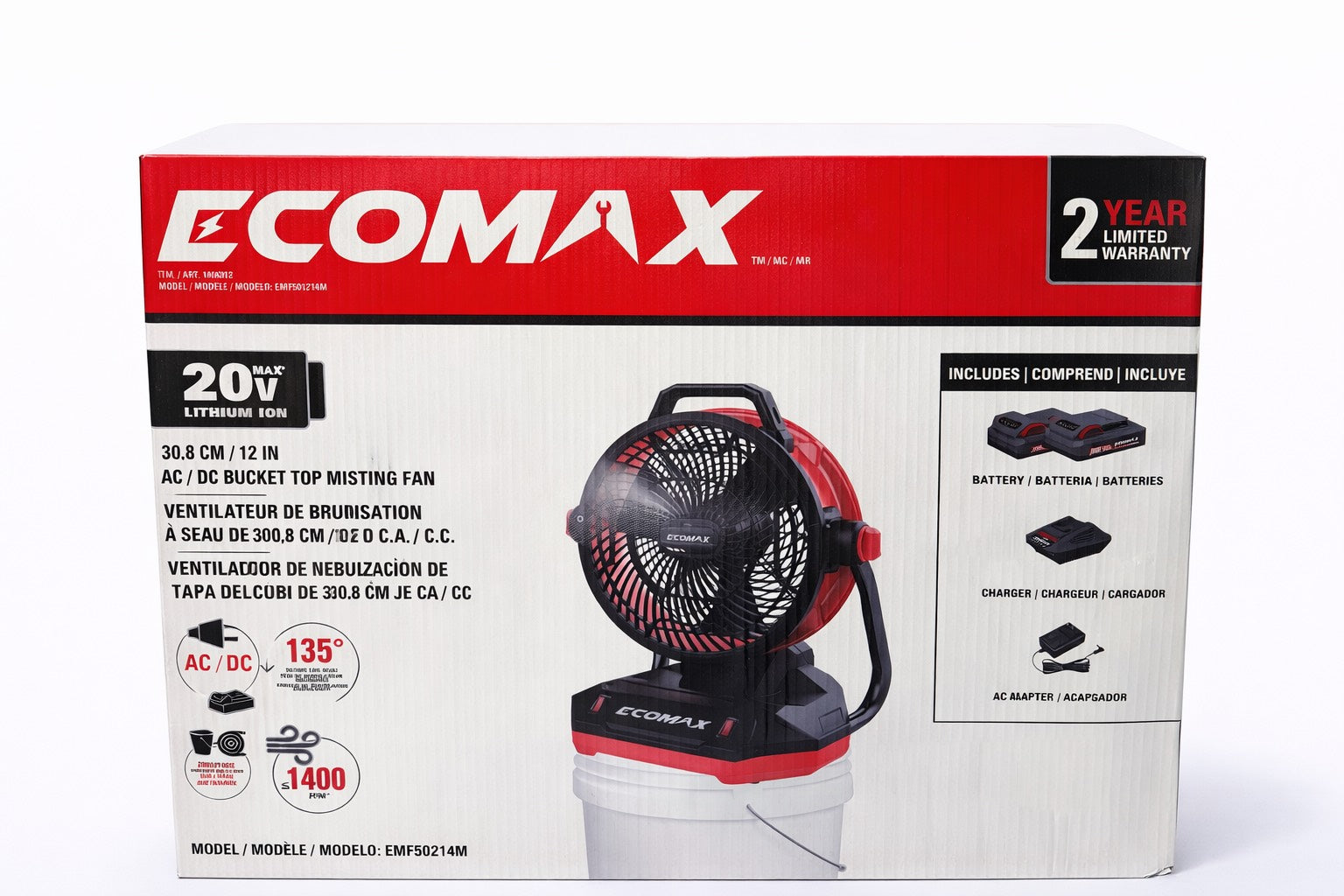 Ecomax Misting Fan EMF501214M