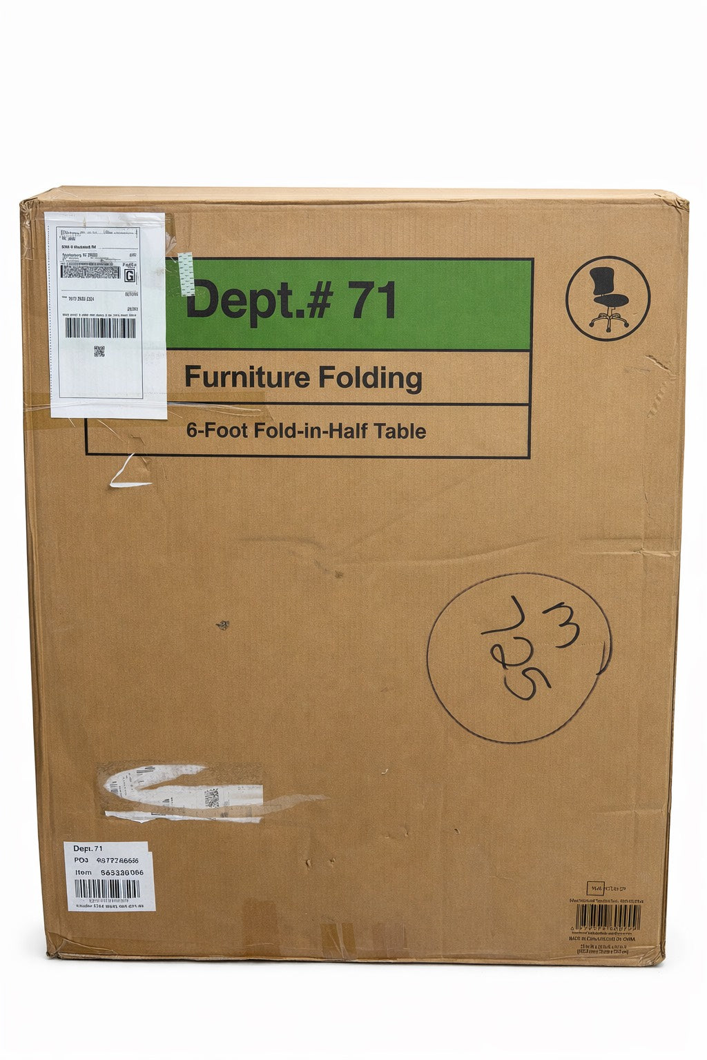 Home Mainstays 6 Foot Bi-Fold Plastic Folding Table