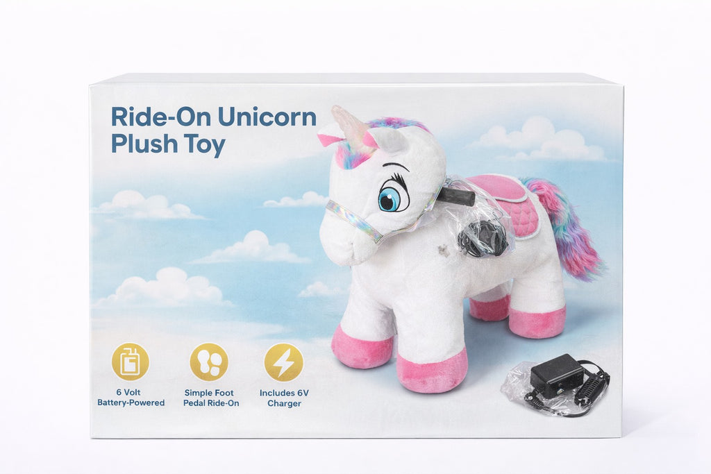 Stable Buddies Willow Unicorn 6V Plush Ride-On - Peluche para Montar Stable Buddies Willow Unicorn 6V