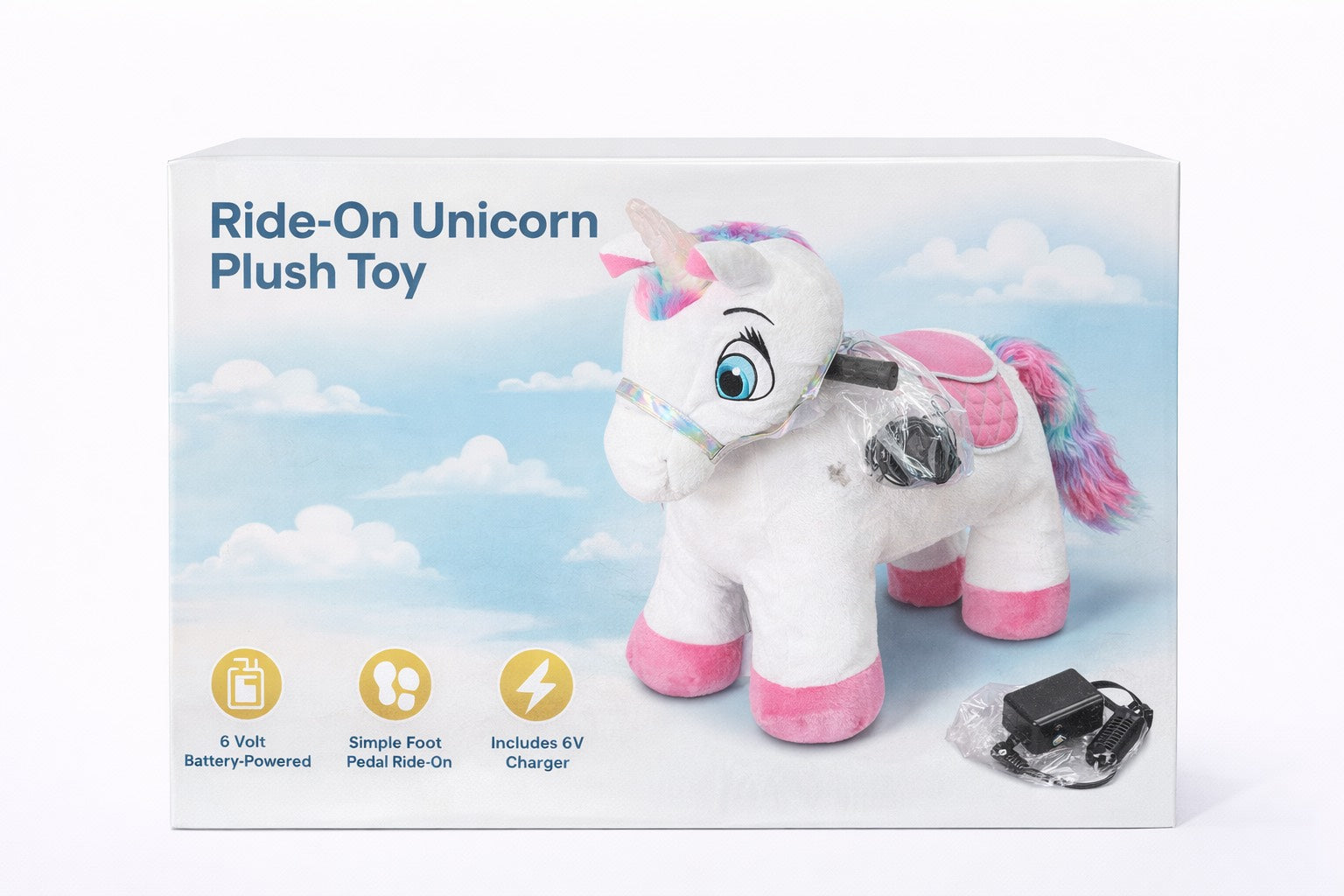 Stable Buddies Willow Unicorn 6V Plush Ride-On - Peluche para Montar Stable Buddies Willow Unicorn 6V