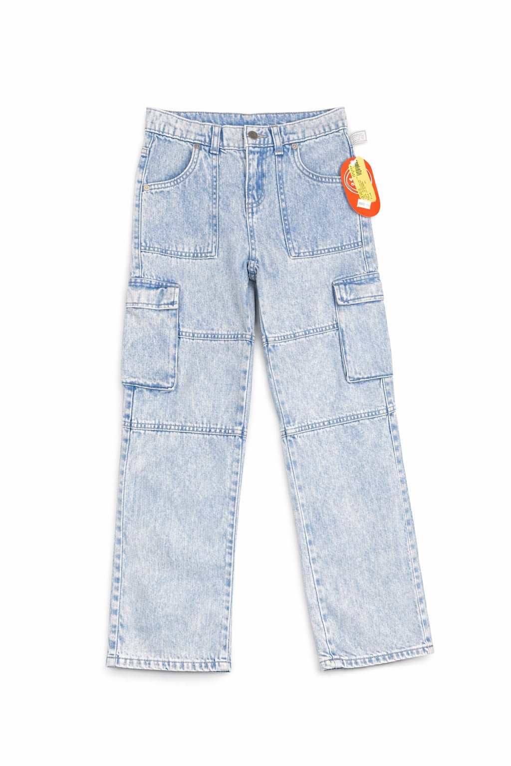 wonder nation - Pantalones cargo de mezclilla de algodón para niñas preadolescentes
