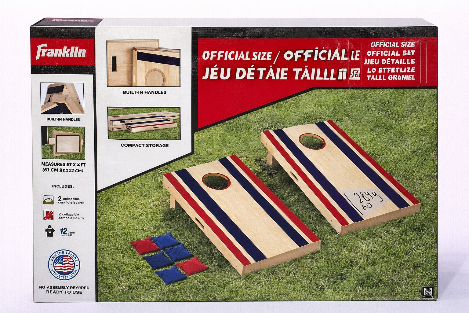 Backyard Hero Official Size Cornhole Set