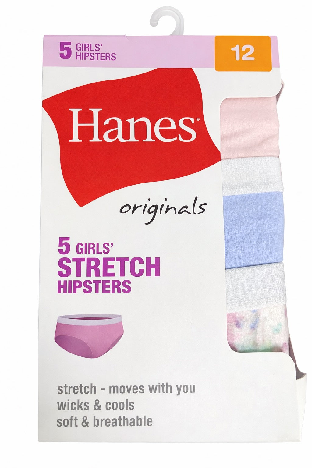 Hanes- Hipster original de 5 tramos para niña