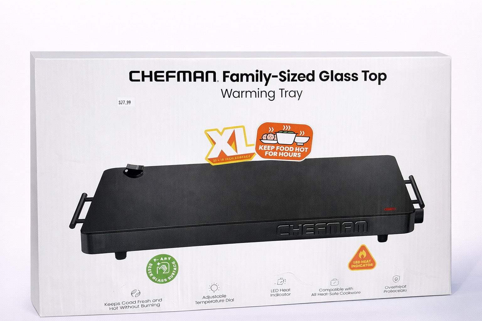 Chefman Electric Warming Tray with Adjustable Temperature Control