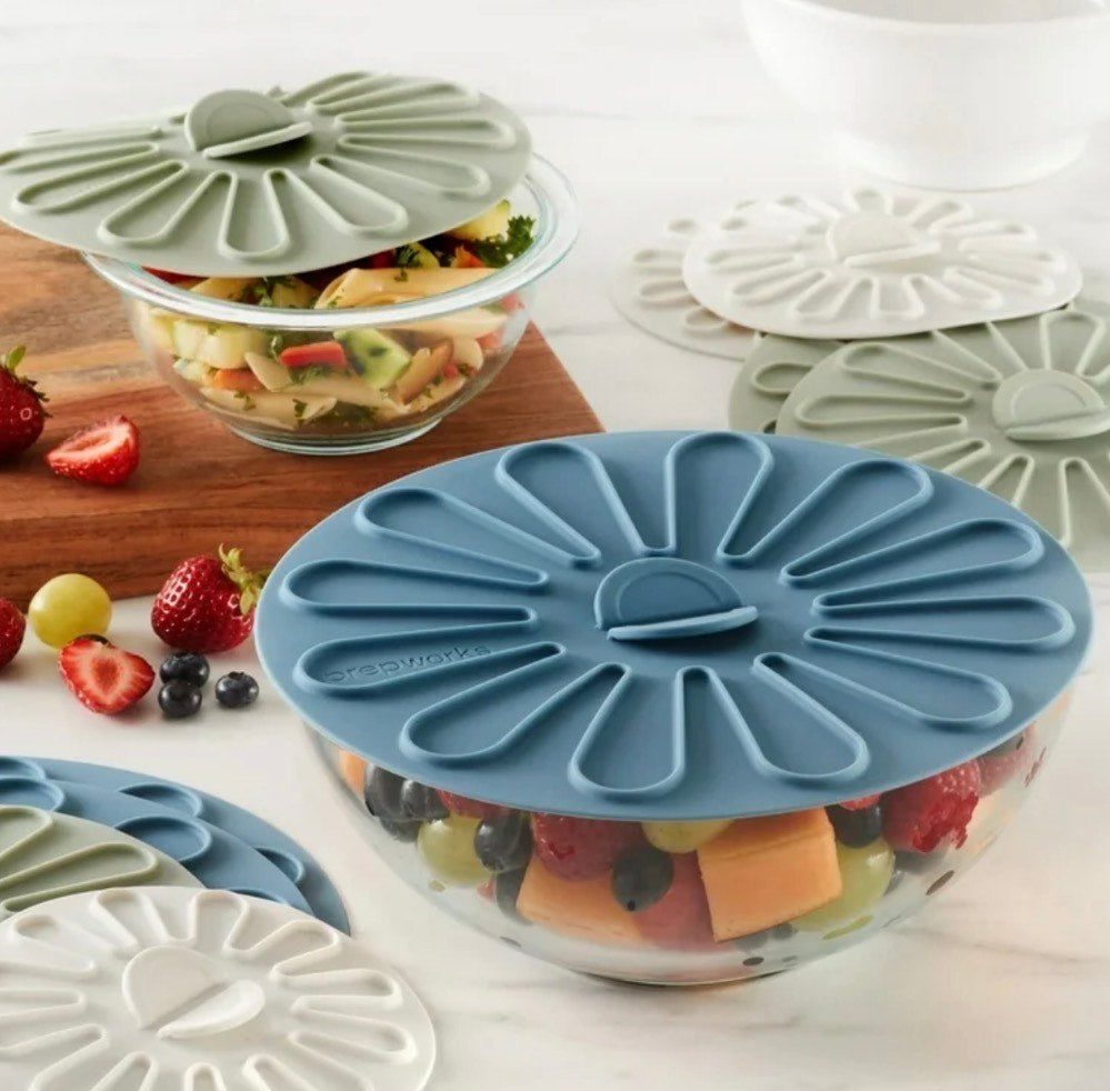 PREPWORKS- MULTI-FUNCTION LID SET- JUEGO DE TAPAS DE SILICONA MULTIFUNCION PREPWORKS 10 PIEZAS