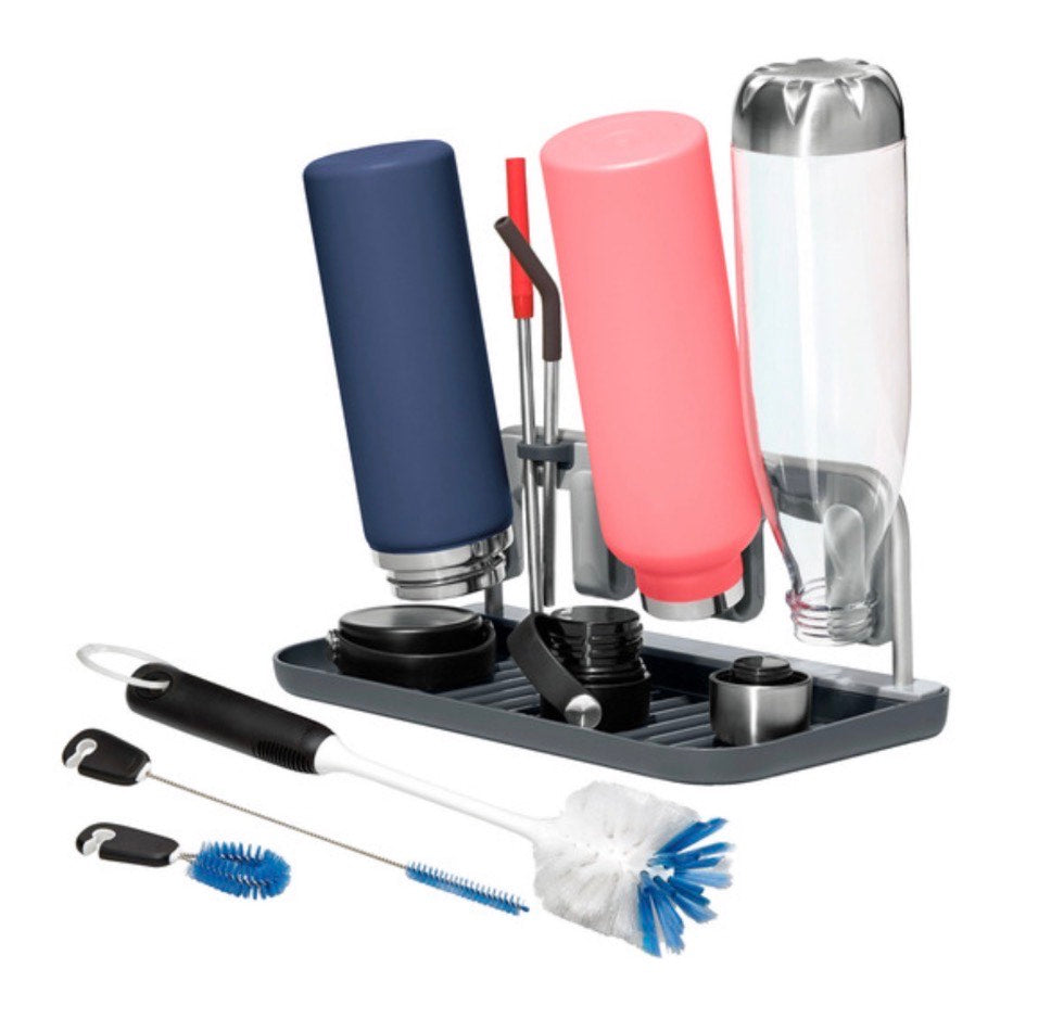 OXO WATER BOTTLE DRYING-JUEGO DE LIMPIEZA Y SECADO DE BOTELLAS DE AGUA