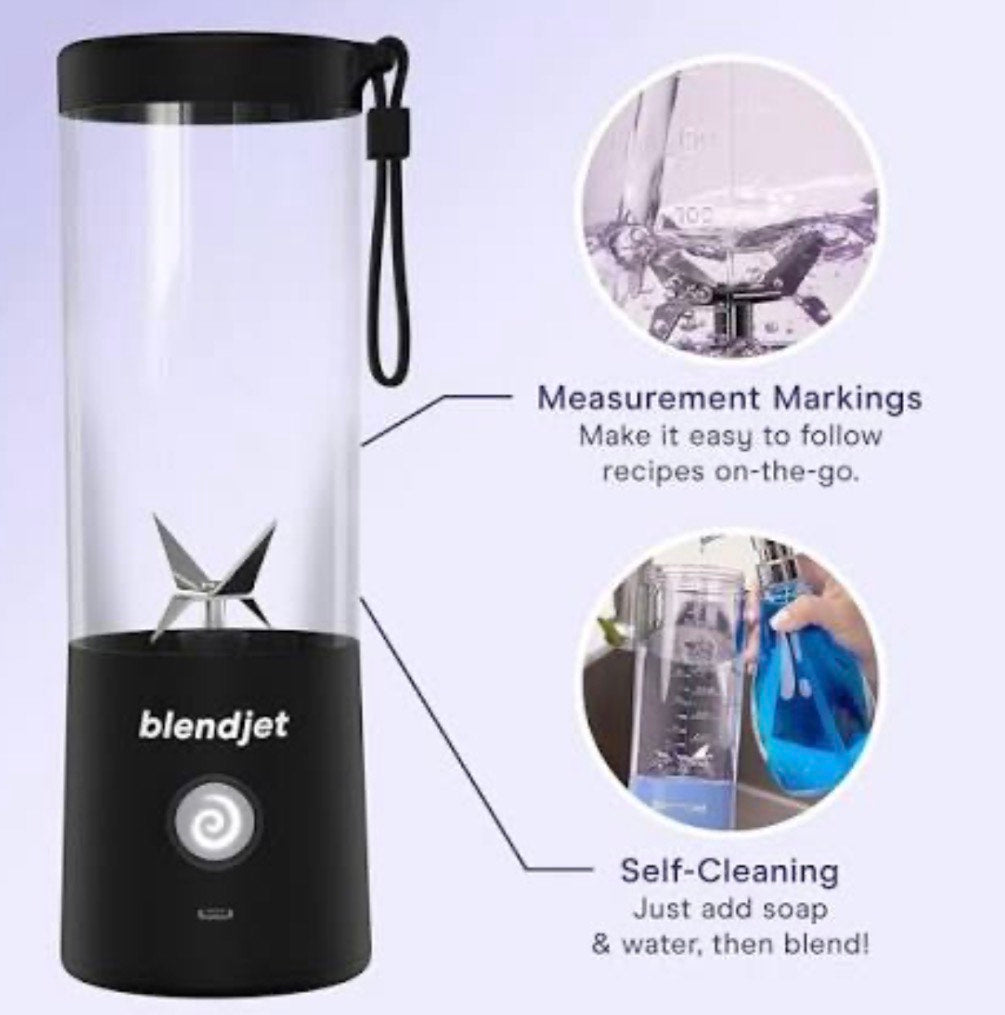 BlendJet 2 Portable Blender for Smoothies &amp; Shakes-Licuadora portátil BlendJet 2 para batidos y smoothies