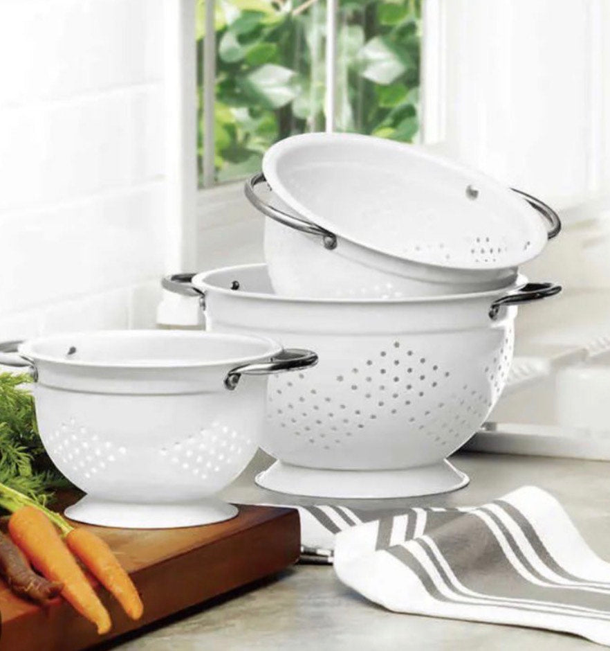 MIU 3PC METAL COLANDERS - ESCURRIDOR DE METAL MIU 3 PIEZAS