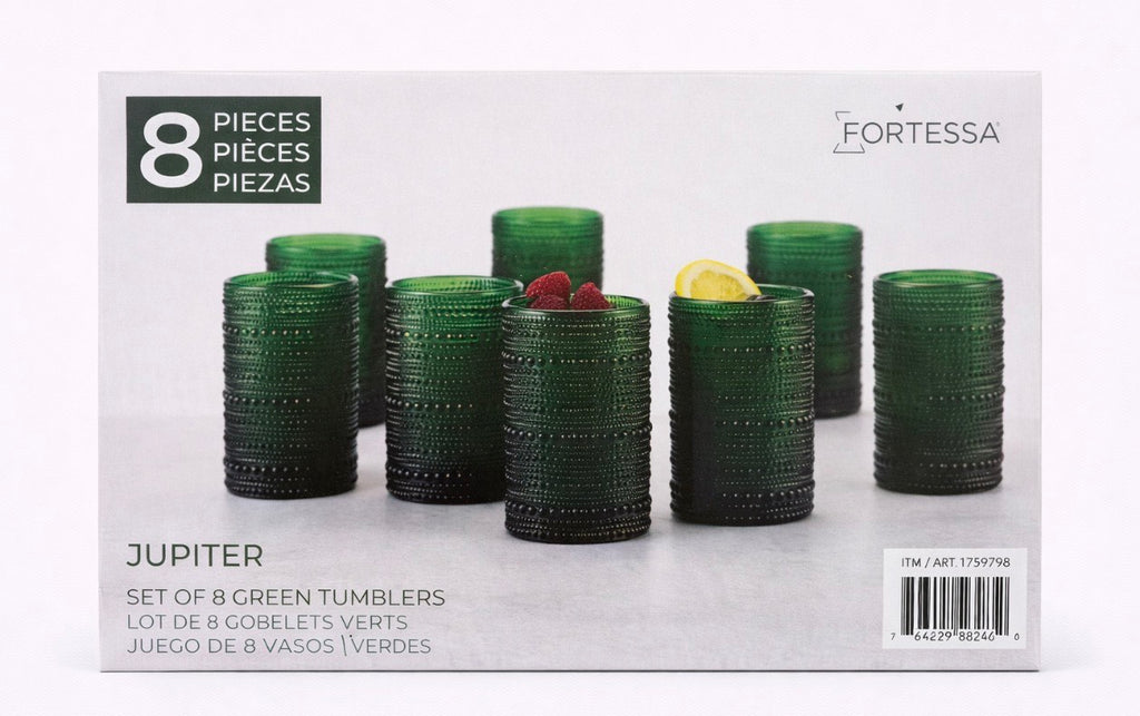 FORTESSA JUPITER CUPS 8PK 13OZ- VASOS FORTESSA JUPITER 8 UNIDADES 13 OZ