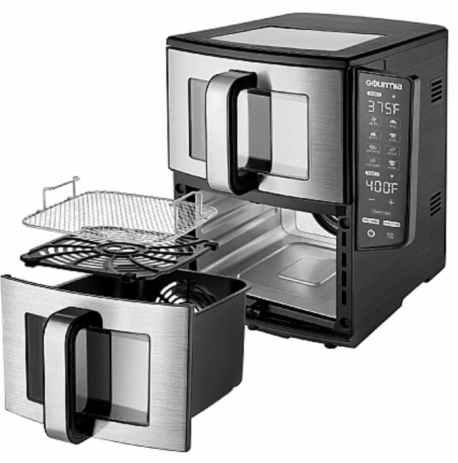 Gourmia (GAF1190) Double Decker Dual Basket Air Fryer 11QT - Freidora de Aire Gourmia Doble Nivel con Cesta Doble 11QT