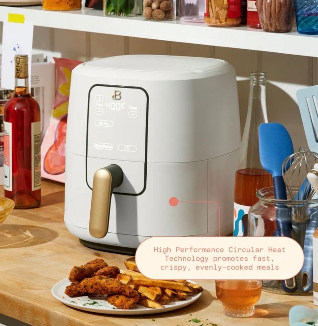 Beautiful 10 in 1, 6 Qt Electric Multi-Cooker, White Icing by Drew Barrymore - Hermosa olla eléctrica multifunción 10 en 1 de 6 Qt, cubierta blanca por Drew Barrymore