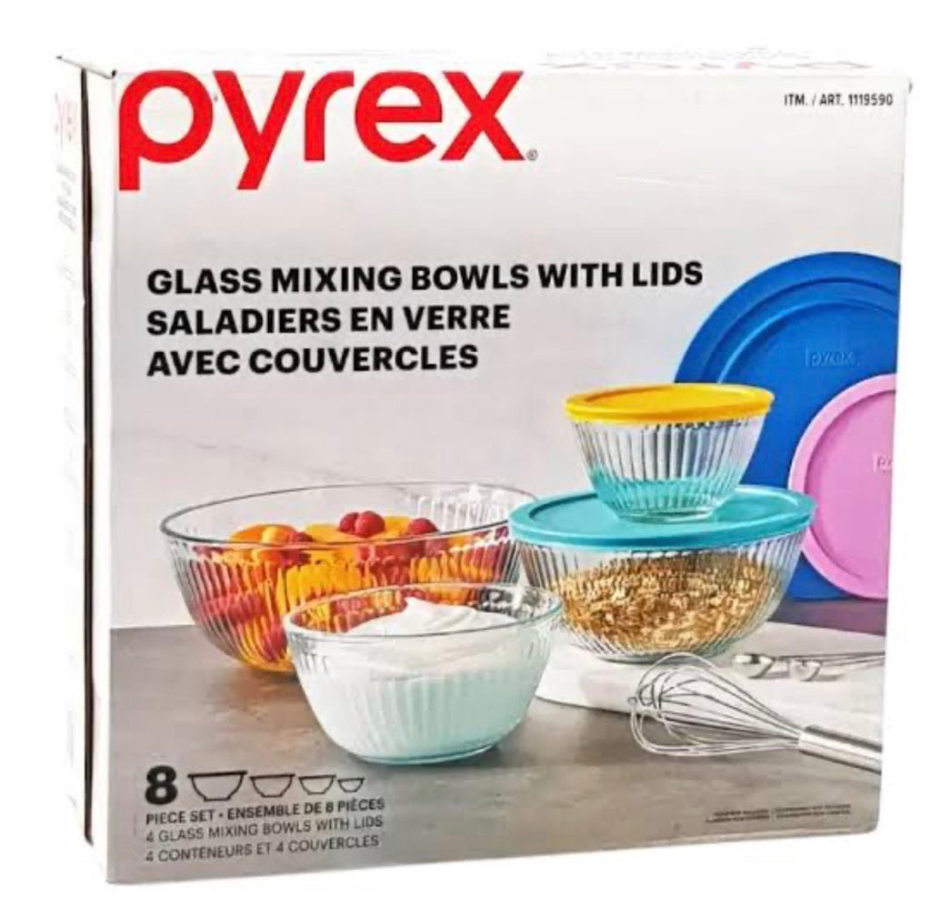 PYREX 8PC GLASS MIXING - MEZCLADOR DE VIDRIO PYREX 8 PIEZAS