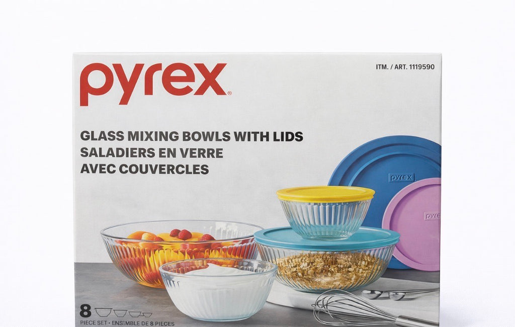 PYREX 8PC GLASS MIXING - MEZCLADOR DE VIDRIO PYREX 8 PIEZAS