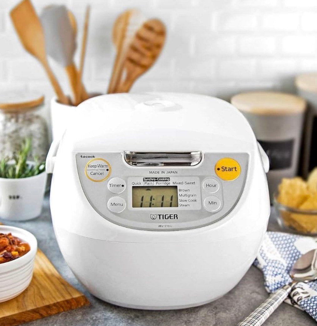 Tiger 5.5-Cup Micom Rice Cooker, Warmer & Steamer - Arrocera, Calentador y Vaporizador Tiger de 5.5 tazas con Micom
