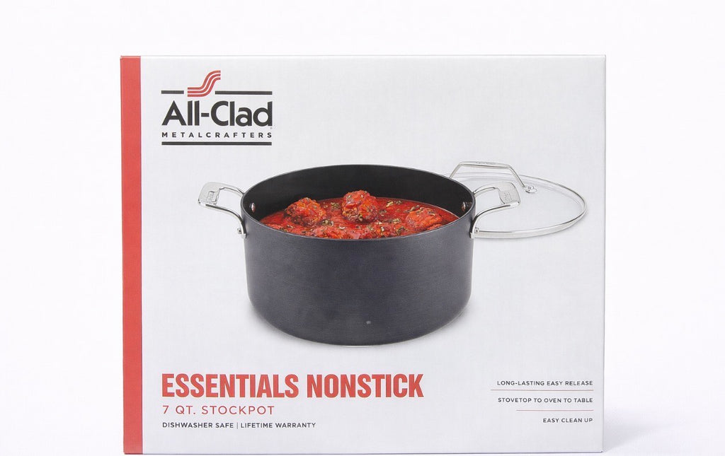 ALL-CLAD ESSENTIALS NONSTICK 7QT - ALL-CLAD ESSENTIALS ANTIADHERENTE 7QT