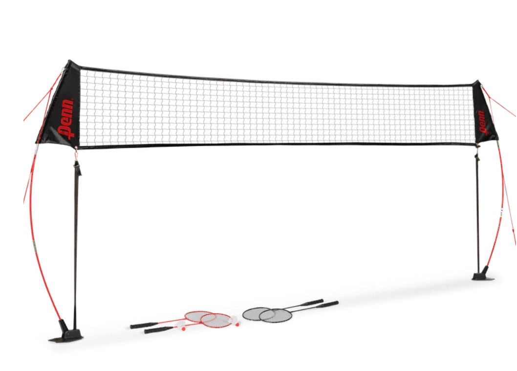 Penn Premium Easy Setup Badminton Set, Includes 4 Rackets and Shuttlecocks - Set de Bádminton Penn Premium Easy Setup, incluye 4 raquetas y volantines