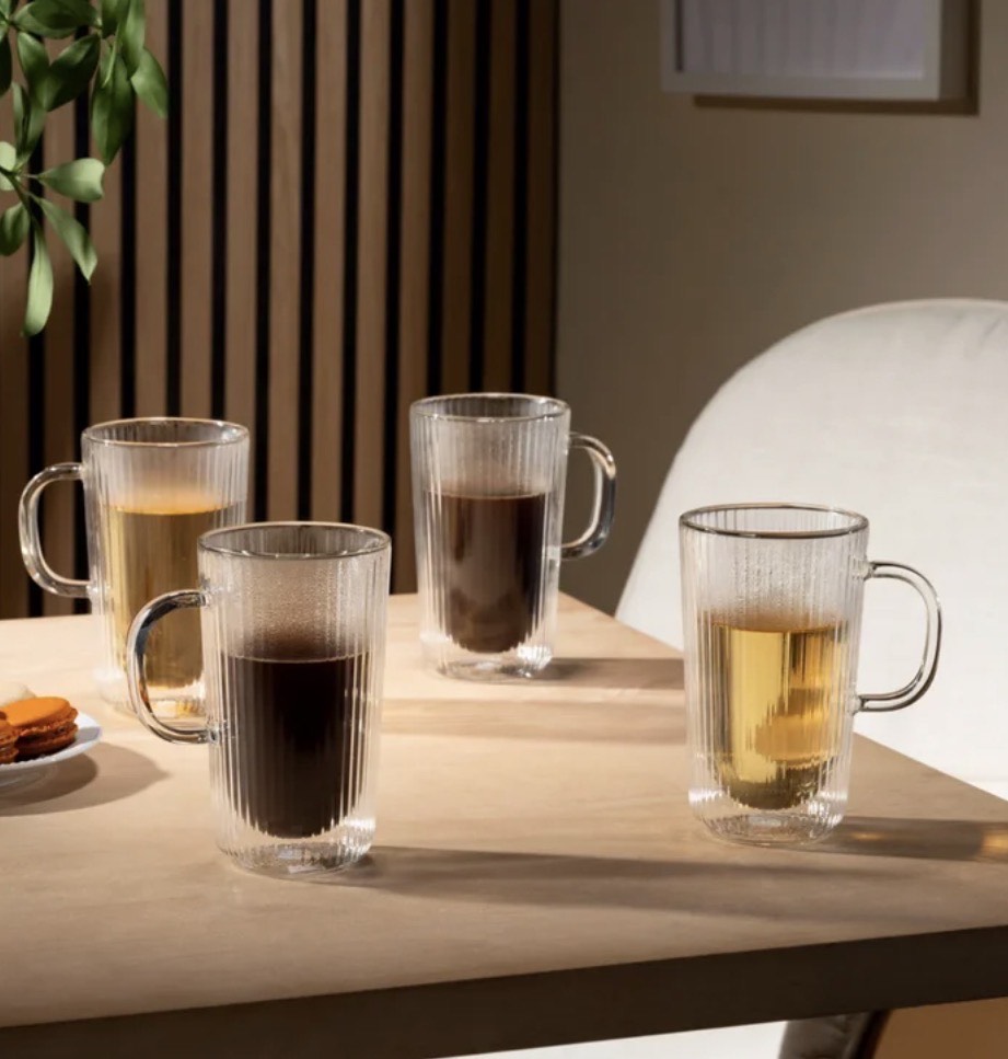 Kitchen Bodum Set of 4 Double Wall Glasses with Handle