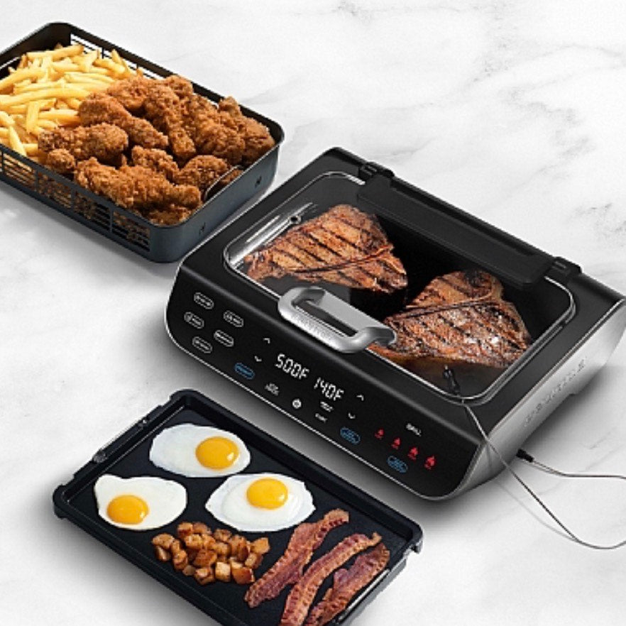 Gourmia 6 Qt Smokeless Indoor Grill & Air Frye