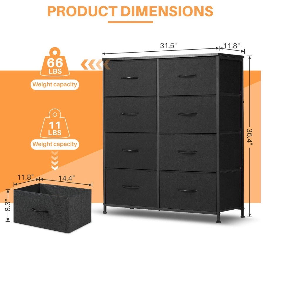 Bedroom set Simenmax 8 Drawer Dresser for Bedroom