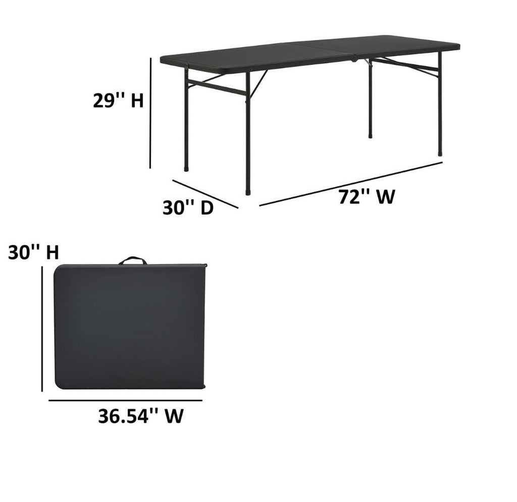 Home Mainstays 6 Foot Bi-Fold Plastic Folding Table