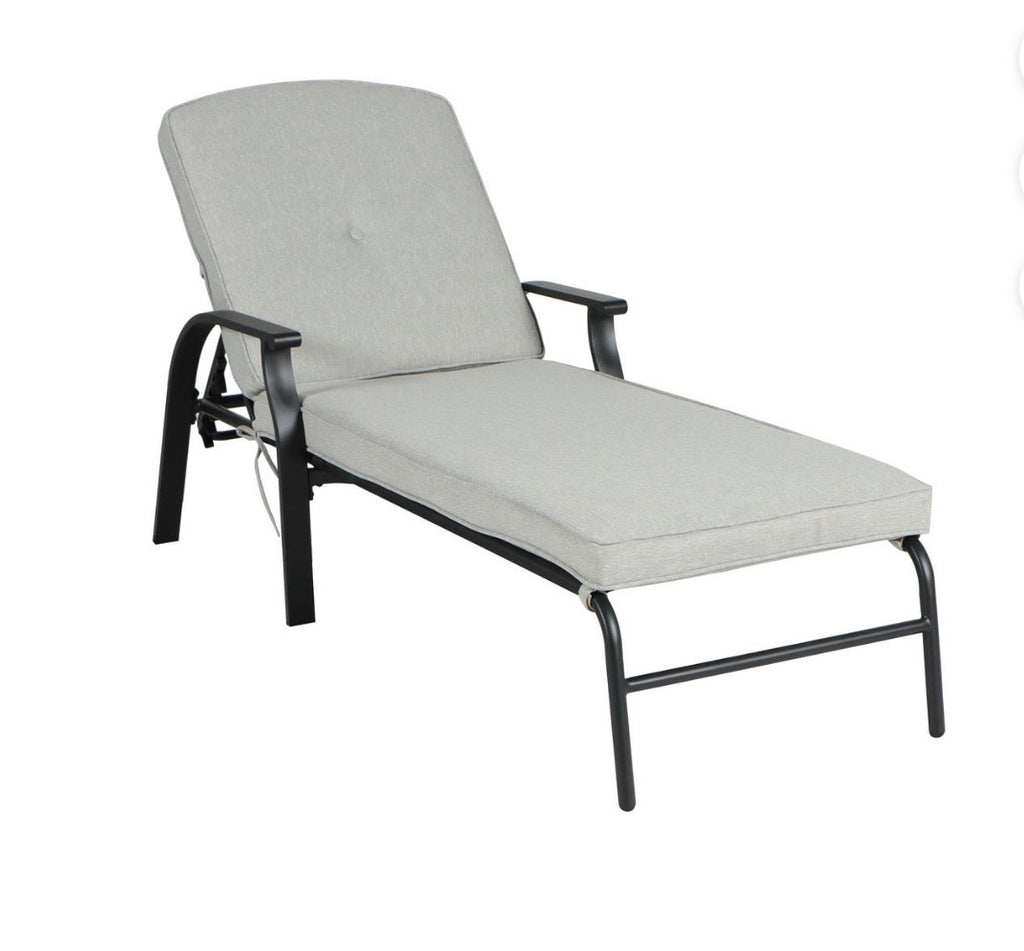 Home Mainstays Belden Park Cushion Steel Outdoor Patio Chaise Lounge