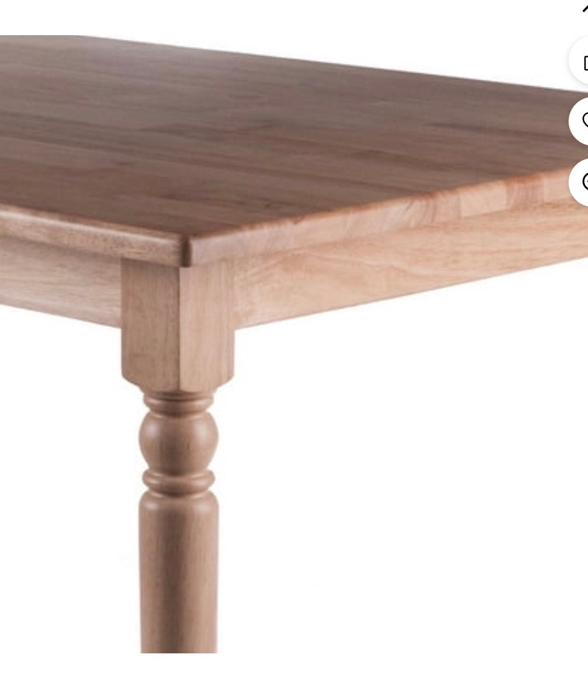 Home set Winsome Ravenna Rectangle Dining Table, Natural Finish