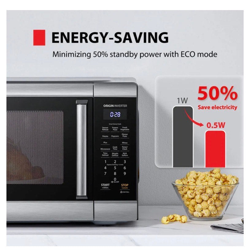 Toshiba - Horno microondas de 2,2 pies cúbicos y 24,4'' en acero inoxidable