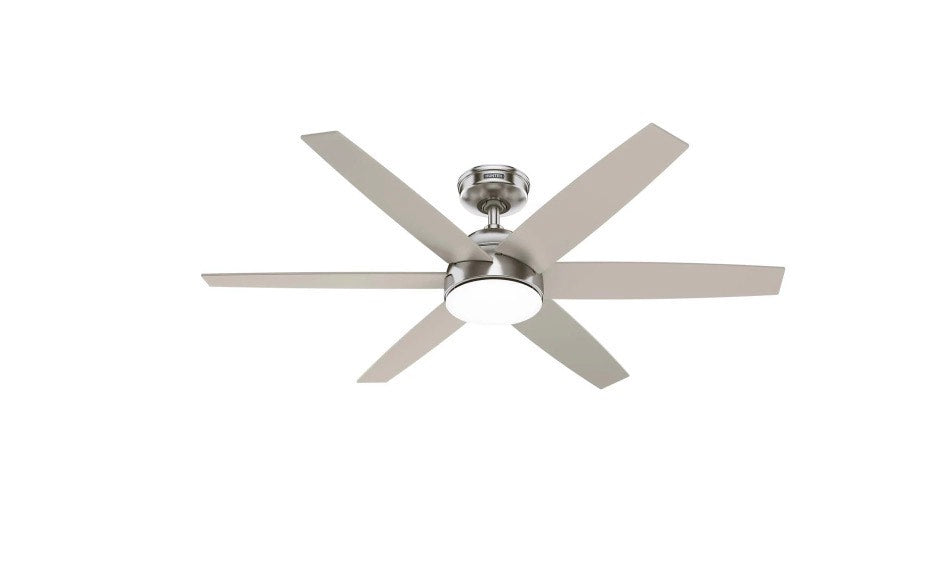 Hunter Anza - Ventilador de techo LED de 52", níquel cepillado