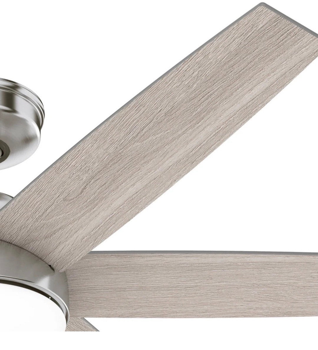 Hunter Anza - Ventilador de techo LED de 52", níquel cepillado